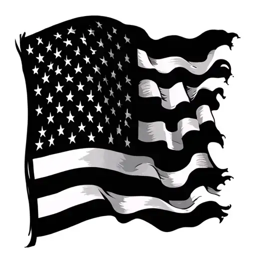 Mexican And American Flag tattoo design idea