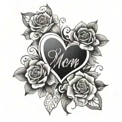 "I love you, mom xoxo" tattoo design idea