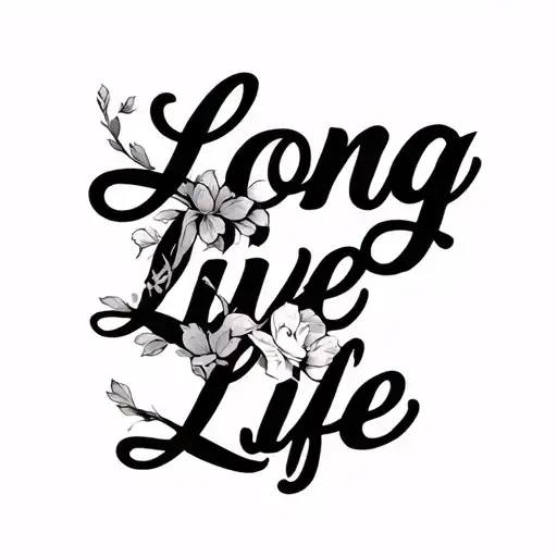 Long live life tattoo design idea