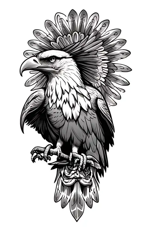 mexican eagle tattoo design idea
