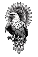 mexican eagle tattoo design idea