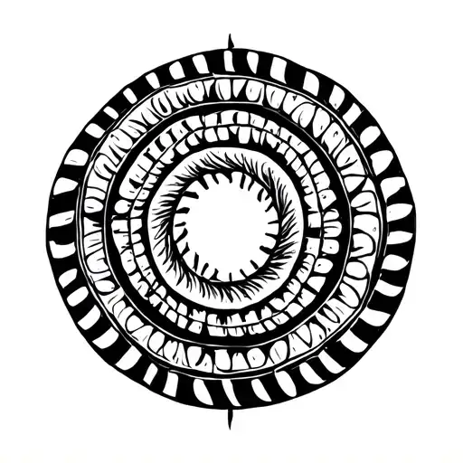 A hollow half-circle design inspired by the loneliness of striving for perfection and success tattoo design idea