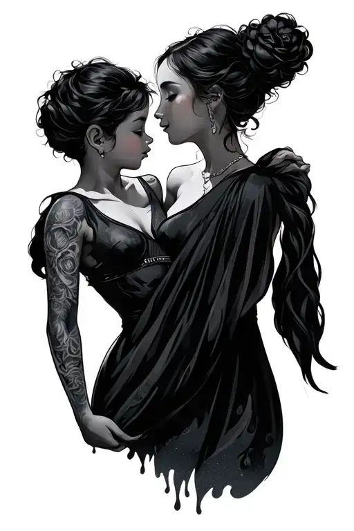 Mother And Son Matching tattoo design idea