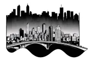 Cincinnati Skyline tattoo design idea
