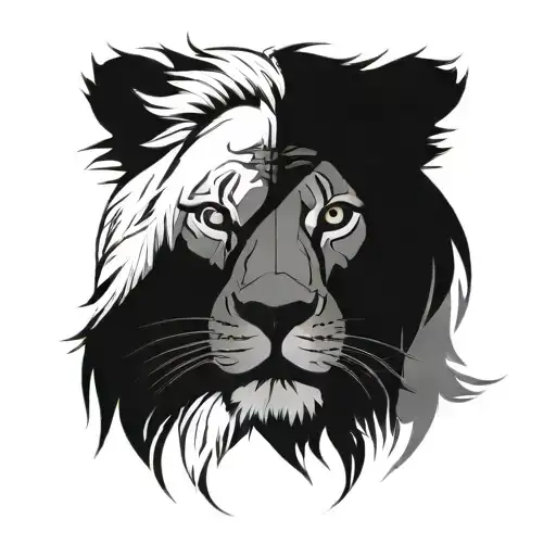 Lion With Cross In Eye tattoo design idea