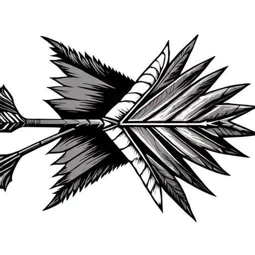native american arrow tattoo design idea