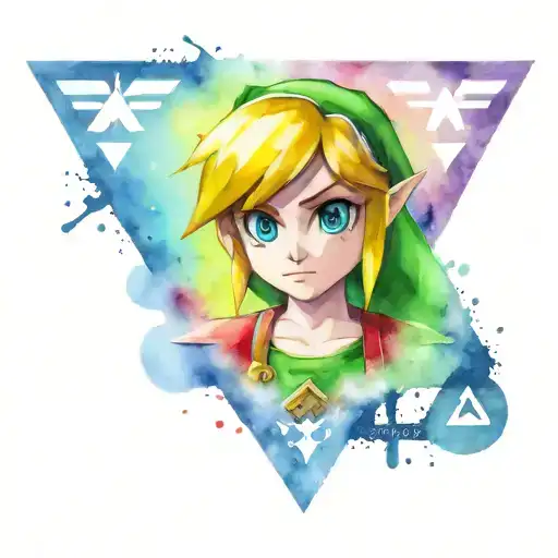legend of zelda and super mario tattoo design idea
