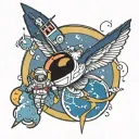 navy and nasa tattoo design idea