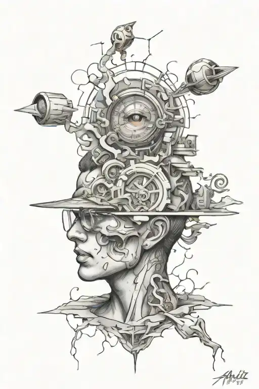 adhd anxiety mental tattoo design idea