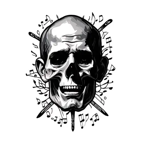 MEMORY OF DAD MUSIC tattoo design idea