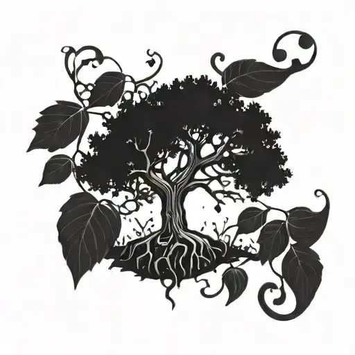 poison tree tattoo design idea