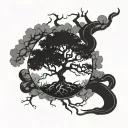 poison tree tattoo design idea