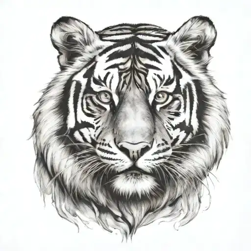 jbaby letters with tiger face  tattoo design idea