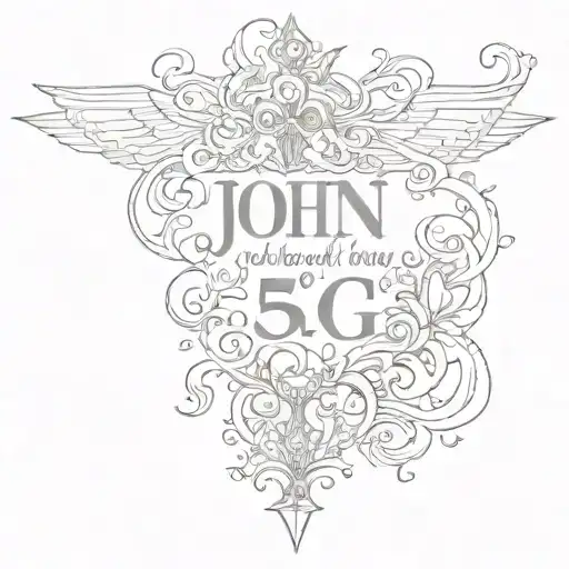 scripture John 3:16 bible verse written tattoo design idea