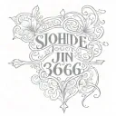 scripture John 3:16 bible verse written tattoo design idea