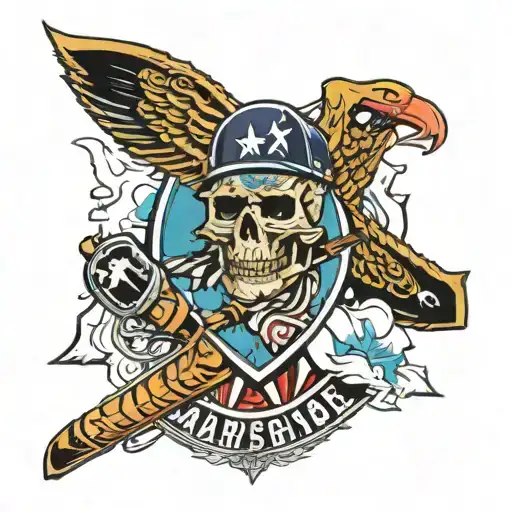 marshal service, snowboard season, ice hockey tattoo design idea