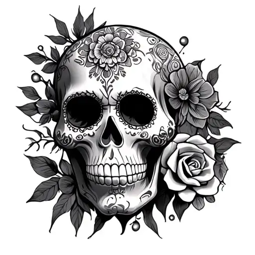 Day Of The Dead tattoo design idea