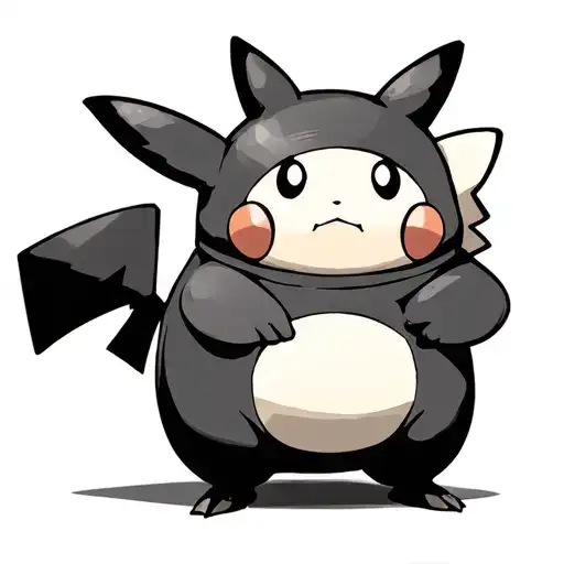 pikachu dressed as snorlax tattoo design idea