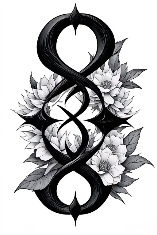 karma symbol tattoo design idea