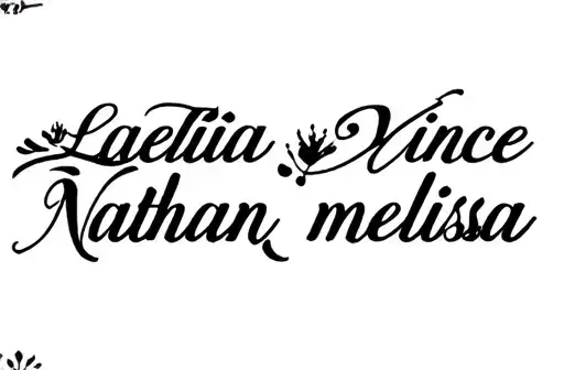 "Laetitia Vince
Nathan melissa" tattoo design idea