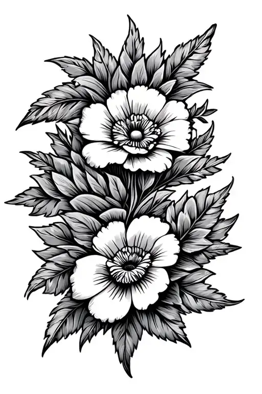 western leather floral tooling tattoo design idea
