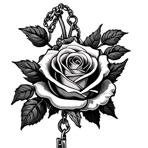 Rose Rosary tattoo design idea