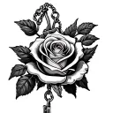 Rose Rosary tattoo design idea