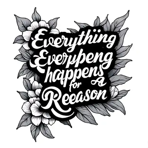 everything happens for a reason tattoo design idea