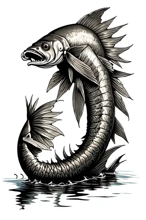 trap fishing tattoo design idea