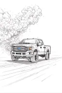 pickup truck burnout tattoo design idea