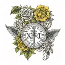 text roman numerals representing important dates March 19, 2004, April 10 2007, May 8, 2017 tattoo design idea