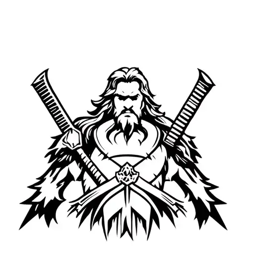 Scottish warrior battlecry tattoo design idea