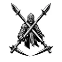 Scottish warrior battlecry tattoo design idea