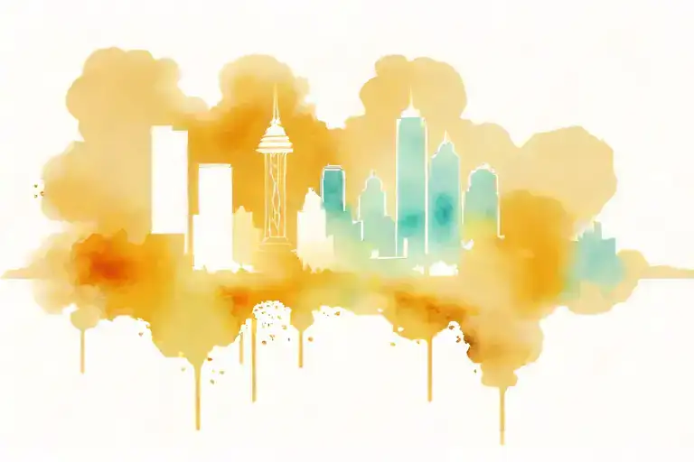 Atlanta skyline tattoo design idea