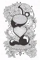overthinking balance heart tattoo design idea