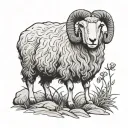 lost sheep tattoo design idea