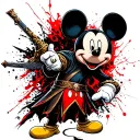 Mickey Mouse dressed as Gul'Dan world of warcraft wrath tattoo design idea