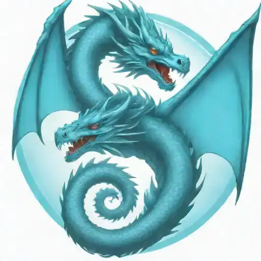 bipolar affectivity dragon two heads  tattoo design idea