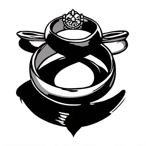 simple wedding ring finger tattoo design idea