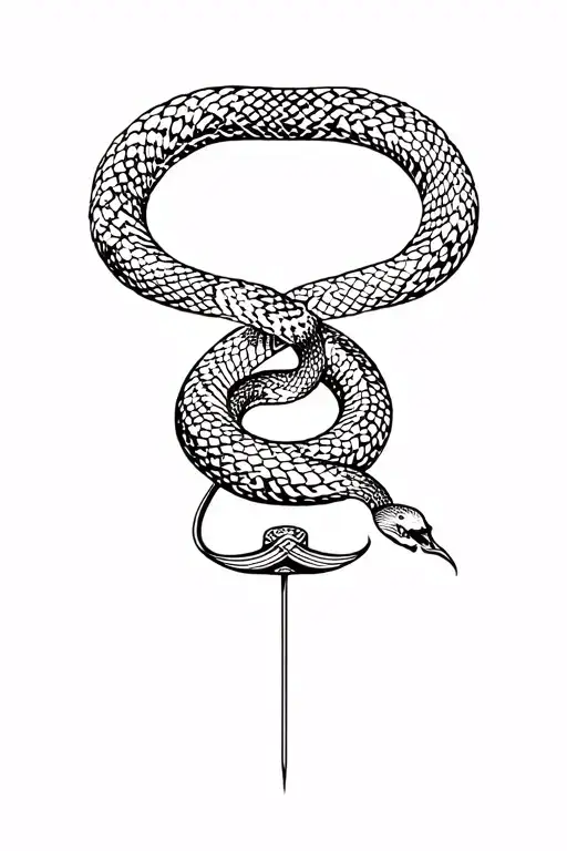 Snake around libra sign tattoo featuring tattoo design idea