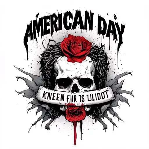 join albums together Green day American Idiot, Kneecap Fine Art and Biffy Clyro a celebration of ednings tattoo design idea