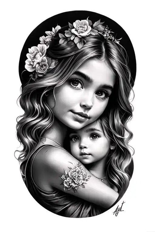 Aunt Niece tattoo design idea