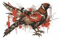 Hunting A Pheasant In tattoo design idea