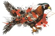Hunting A Pheasant In tattoo design idea