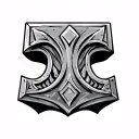 Thor hammer tattoo design idea