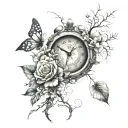 ever changing times growth tattoo design idea