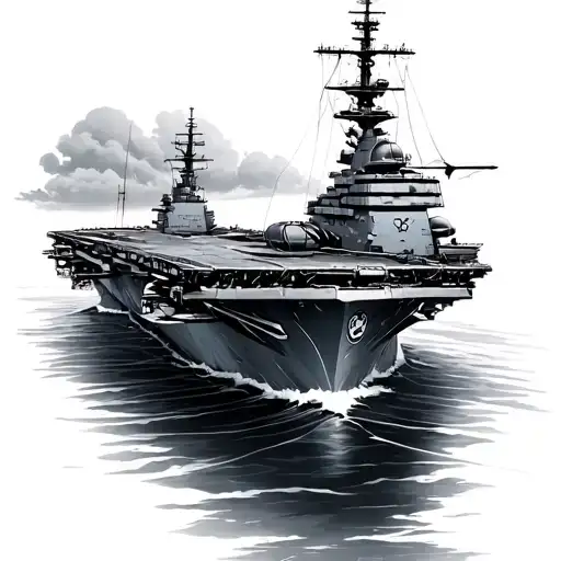 Aircraft Carrier tattoo design idea
