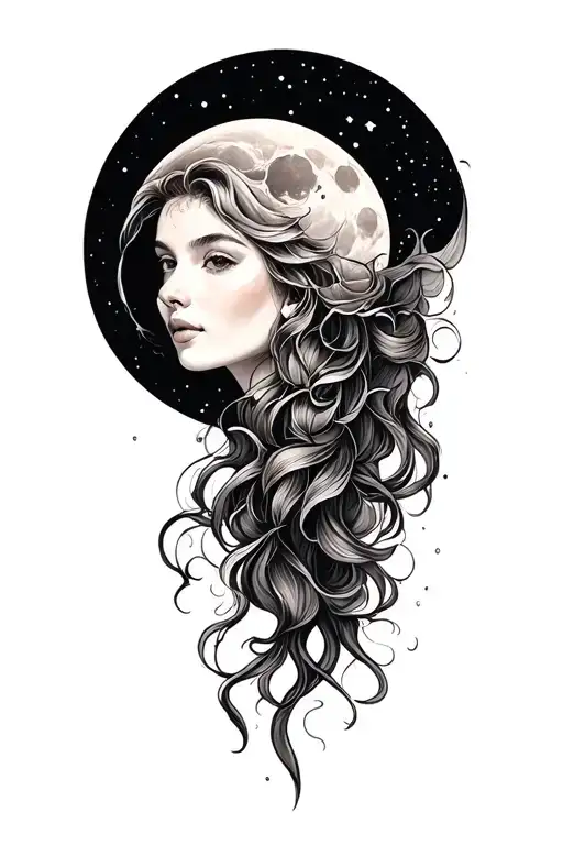 Sydney Sweeney with moon tattoo design idea