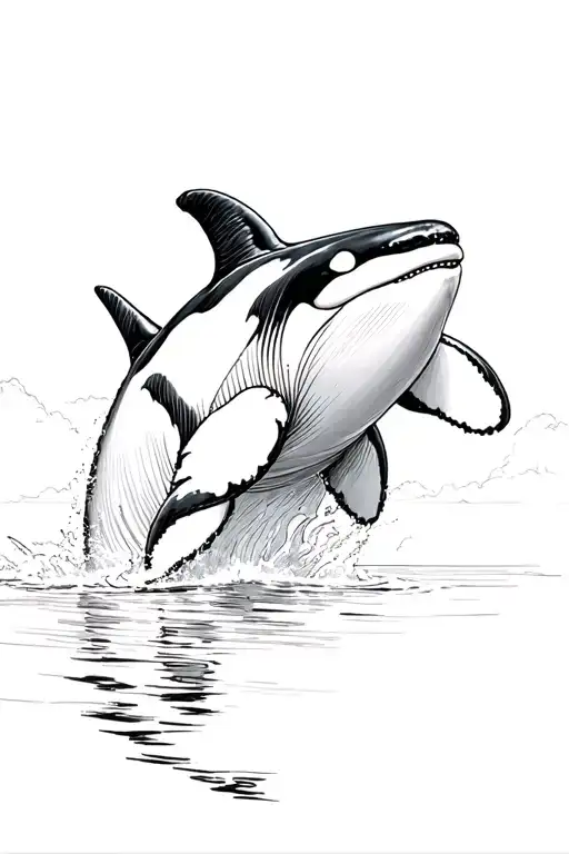 Killer Whale tattoo design idea