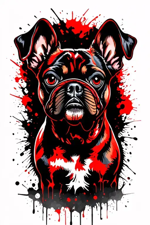 Courage the cowardly terror dog tattoo design idea